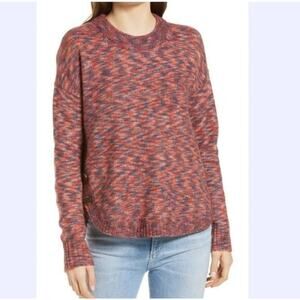 Madewell Space Dye Side Button Crewneck Sweater - Size XS